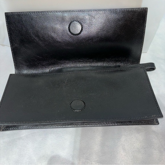 Wilsons Leather PELLE STUDIO Italian Leather Clutch pull Wristlet Strap - Picture 7 of 8